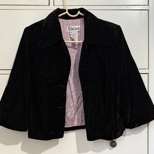 Cachet Women's Elegant Black Teddy Jacket